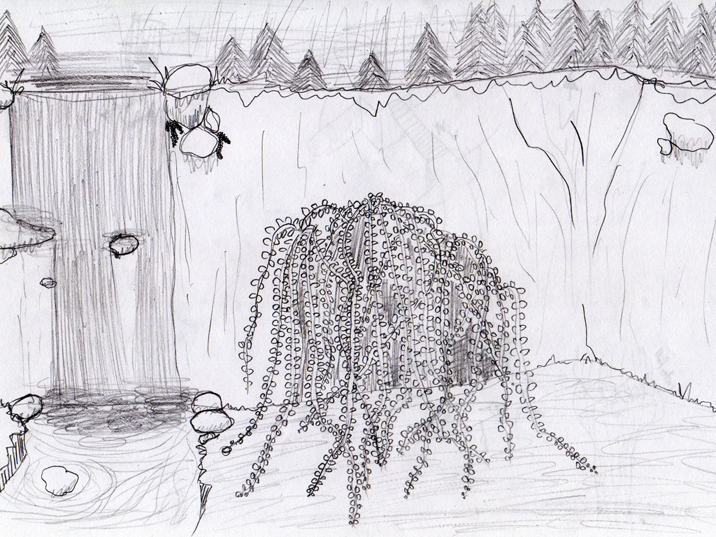 Cave mouth – sketch
